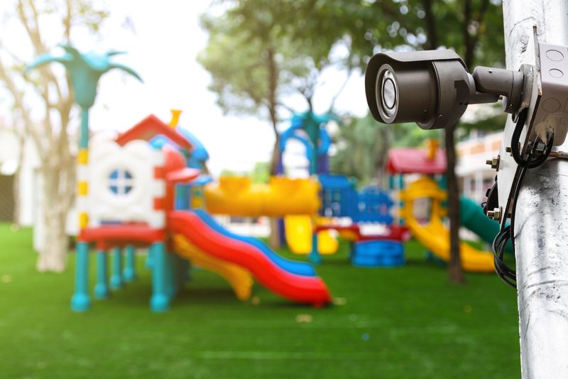  safety and security of children is moniroted by a CCTV camera.