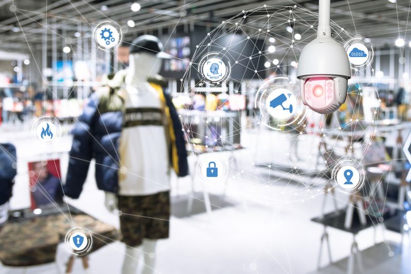 Retail Store Security Systems monitored using AI and Cameras