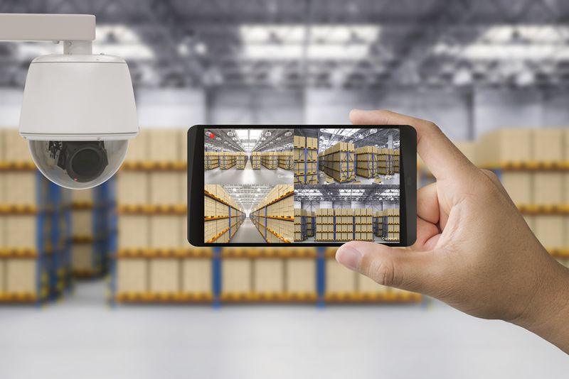 Warehouse Security System accessed from mobile phone